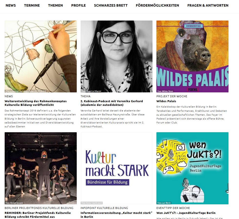 Neue Kubinaut-Startseite: Jetzt Projekte & Termine für ein Feature vorschlagen!