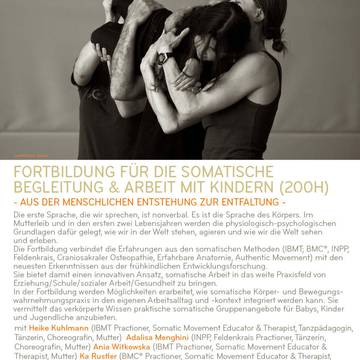 Fortbildung für die somatische Begleitung & Arbeit mit Kindern (0-16J)