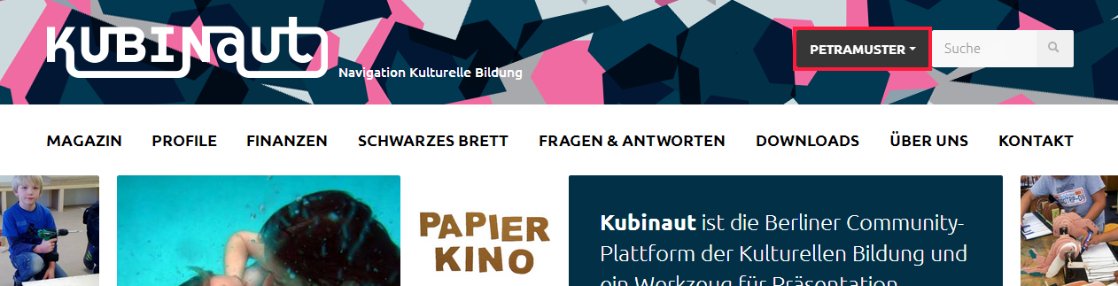 Klicken Sie auf Ihren Benutzernamen.
