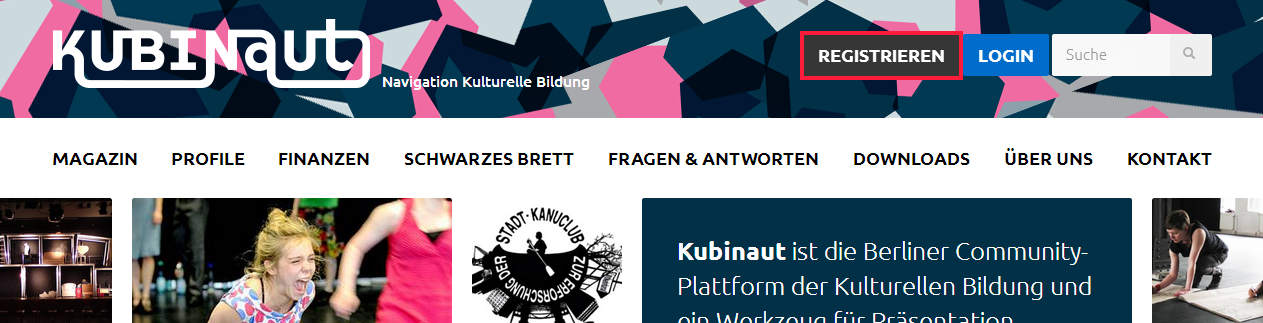 Registrieren Sie sich auf Kubinaut.de