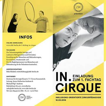 IN.CIRQUE - Fachtag 18.09.2016